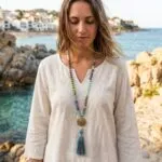 Collar Japa Mala de 108 cuentas del Nepal con piedras energéticas