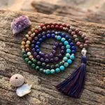Collar Japa Mala Multicolor de 108 Cuentas con Piedras Semipreciosas