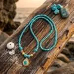Collar Envolvente Laguna con Piedras de Turquesa y Labradorita