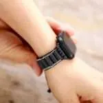 Correa Apple Watch hippie con jaspe, ojo de tigre o piedra de lava
