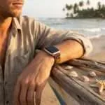 Correa Apple Watch hippie con jaspe, ojo de tigre o piedra de lava