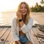 Correa Apple Watch hippie con jaspe, ojo de tigre o piedra de lava