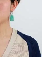 Pendientes bohemios del bienestar con uno mismo con piedras de amazonita
