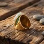 Anillo boho de las buenas decisiones con piedra de amazonita