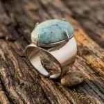 Anillo boho de las buenas decisiones con piedra de amazonita
