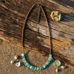 Gargantilla boho con piedras de Ágata y Semillas