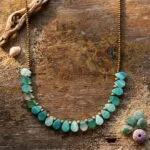 Gargantilla boho con piedras de Ágata y Semillas
