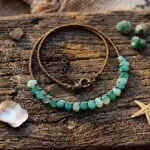 Gargantilla boho con piedras de Ágata y Semillas