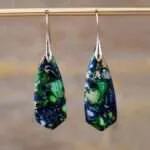Pendientes del paso de las estaciones con piedras de jaspe