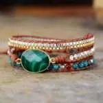 Pulsera de la amplificación de las energías positivas con malaquita