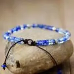 Pulsera bohemia de la serenidad para hombre con piedras naturales de jaspe