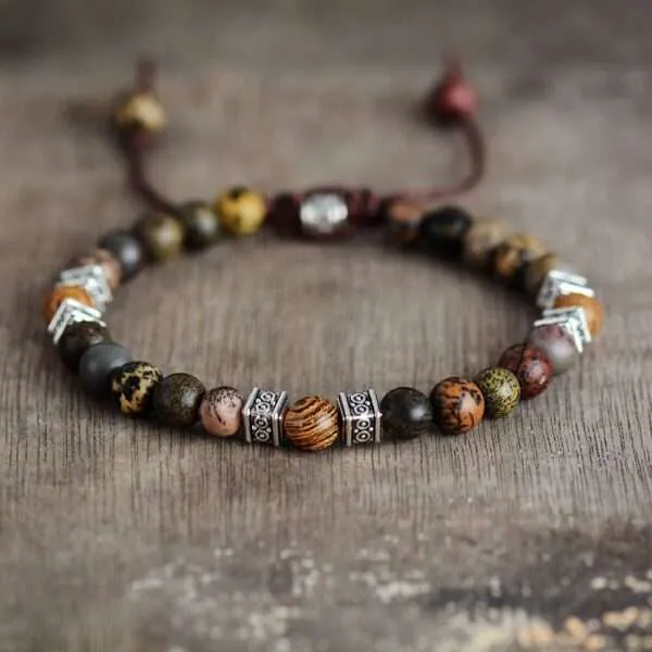 Pulsera del ser de luz con piedras naturales de jaspe