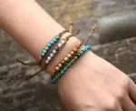 Pulseras del amor bohemio para parejas, amigos o familiares con piedras