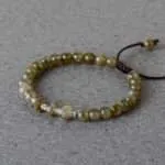 Pulsera del alivio de la ansiedad con piedras semipreciosas de labradorita o apatita