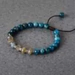 Pulsera del alivio de la ansiedad con piedras semipreciosas de labradorita o apatita