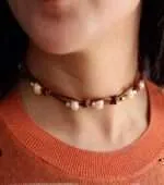 Pulsera bohemia del enfoque hacia los objetivos con perlas de agua dulce