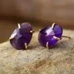 Pendientes boho de la autoconfianza con labradorita, amatista o lapislázuli