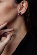Pendientes boho de la autoconfianza con labradorita, amatista o lapislázuli