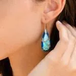 Pendientes boho chic del equilibrio en las emociones con piedras de jaspe