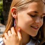 Pendientes boho chic del equilibrio en las emociones con piedras de jaspe