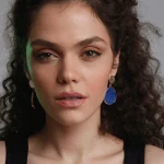 Pendientes de la clara vitalidad con piedras de lapislázuli u ojo de tigre