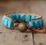 Pulsera de la comunicación con el mundo físico y espiritual con turquesas