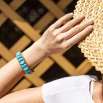 Pulsera de la comunicación con el mundo físico y espiritual con turquesas