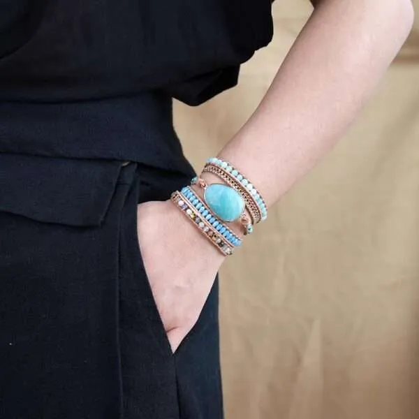 Pulsera energética de la calma en episodios de estrés con amazonita