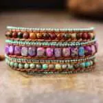 Pulsera vintage de la estimulación a la imaginación con piedras de jaspe