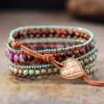Pulsera vintage de la estimulación a la imaginación con piedras de jaspe