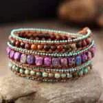 Pulsera vintage de la estimulación a la imaginación con piedras de jaspe