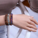 Pulsera vintage de la estimulación a la imaginación con piedras de jaspe
