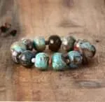 Pulsera para yoga y meditación del volcán dormido con piedras naturales