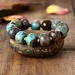 Pulsera para yoga y meditación del volcán dormido con piedras naturales
