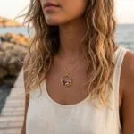 Collar Aro con Amatista en Bruto (Dorado o Plateado)