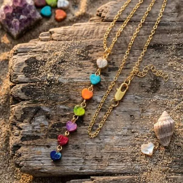 Collar Boho de los Siete Planos con Piedras Naturales