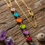 Collar Boho de los Siete Planos con Piedras Naturales