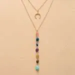 Collar boho de los siete planos para ser feliz con piedras de jaspe