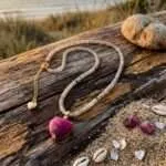 Collar del perdón con uno mismo con corazón de piedra de jade o jaspe