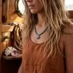 Collar del perdón con uno mismo con corazón de piedra de jade o jaspe