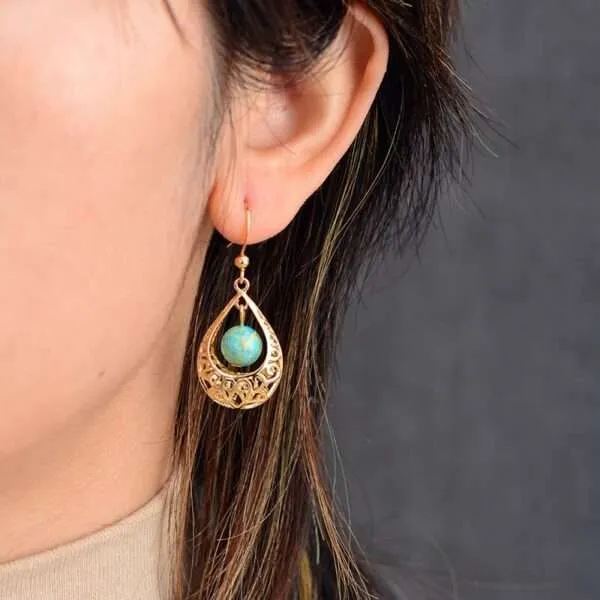 Pendientes art déco de la estabilidad del plexo solar con piedras de jaspe
