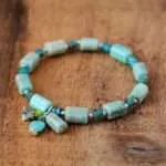 Pulsera bohemia de la curación de las heridas con rodonita o amazonita