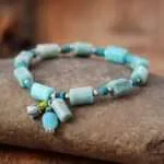 Pulsera bohemia de la curación de las heridas con rodonita o amazonita