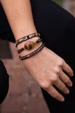 Pulsera elegante de la buena concentración con piedra de ojo de tigre