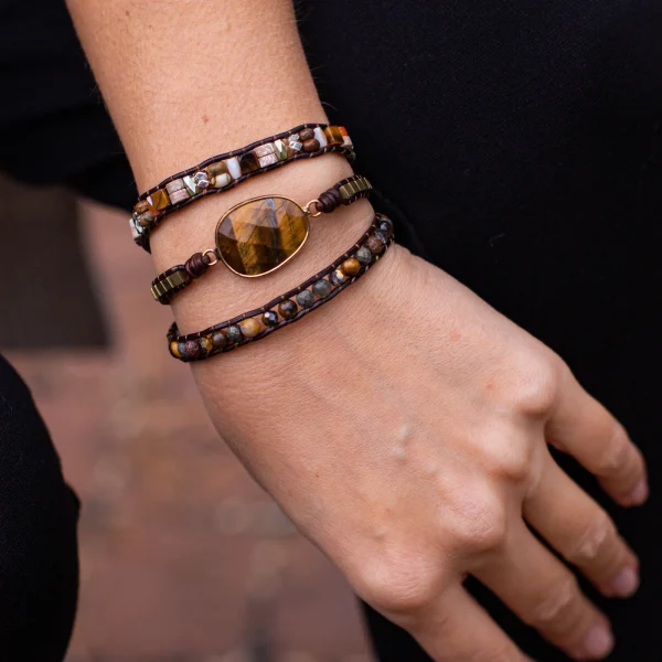 Pulsera elegante de la buena concentración con piedra de ojo de tigre