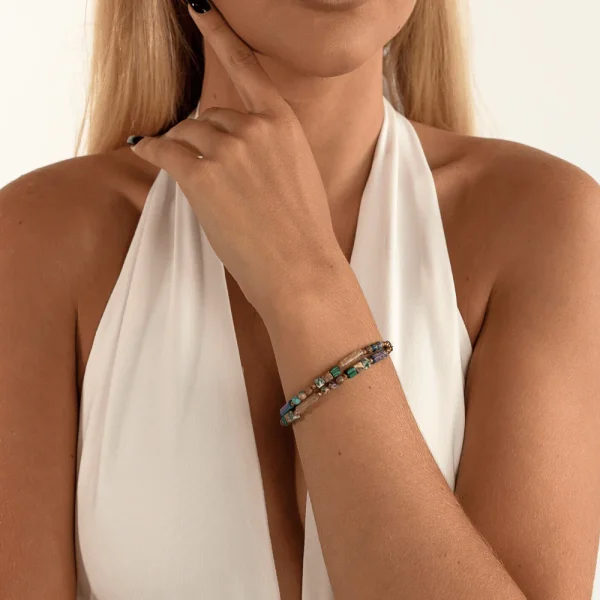 Pulsera romántica vintage con mezcla de piedras naturales