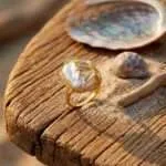 Anillo del verdadero propósito del yo interno con perlas de agua dulce