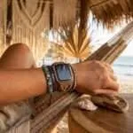 Correa Apple Watch hippie con ónix, ágata y jaspe (5 vueltas)
