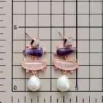 Pendientes gypsy con perlas de agua dulce y piedras naturales