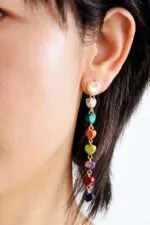 Pendientes boho de los siete planos para ser feliz con piedras de jaspe